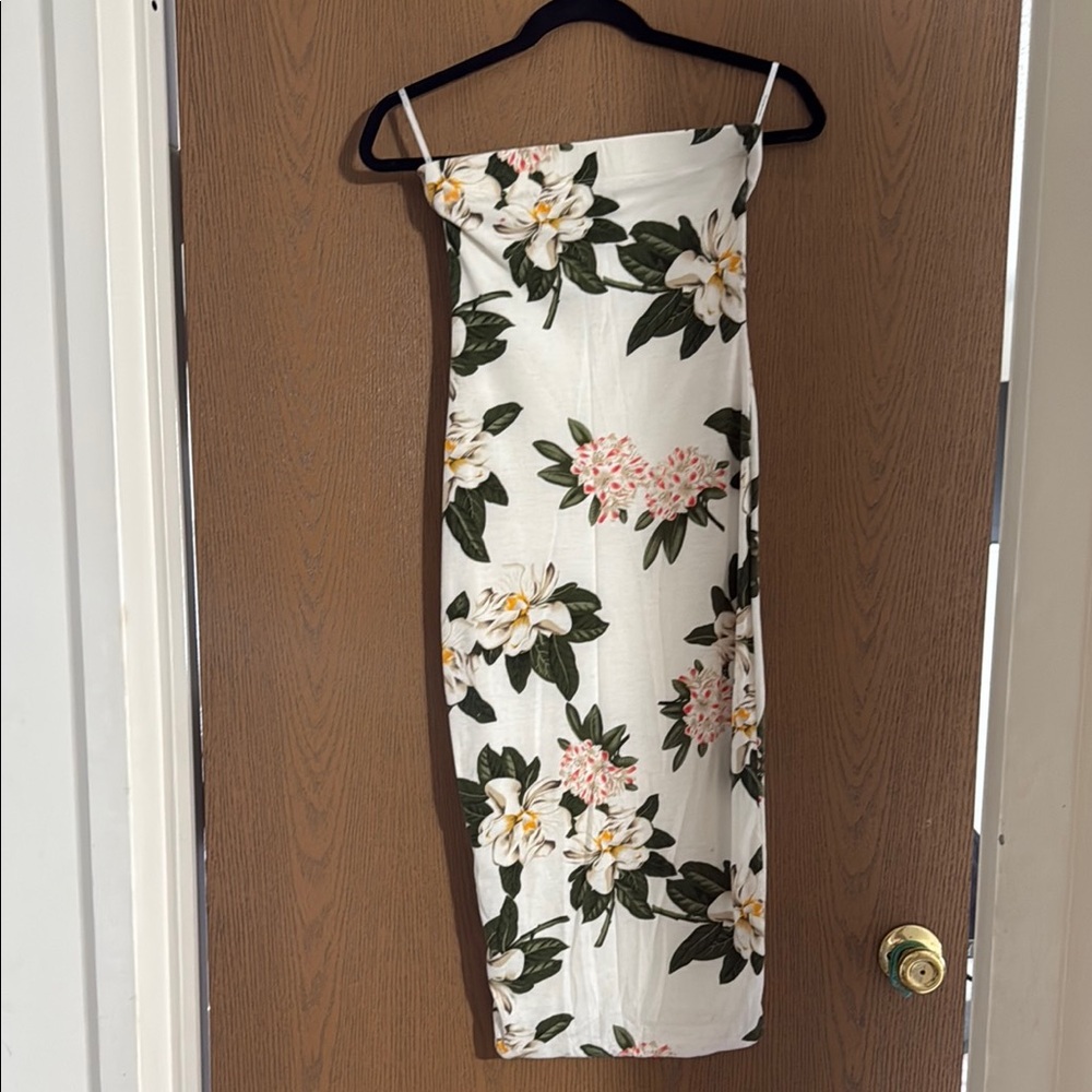 DNA Couture Pink and Orange Slip Dress Sleeveless Spaghetti Strap